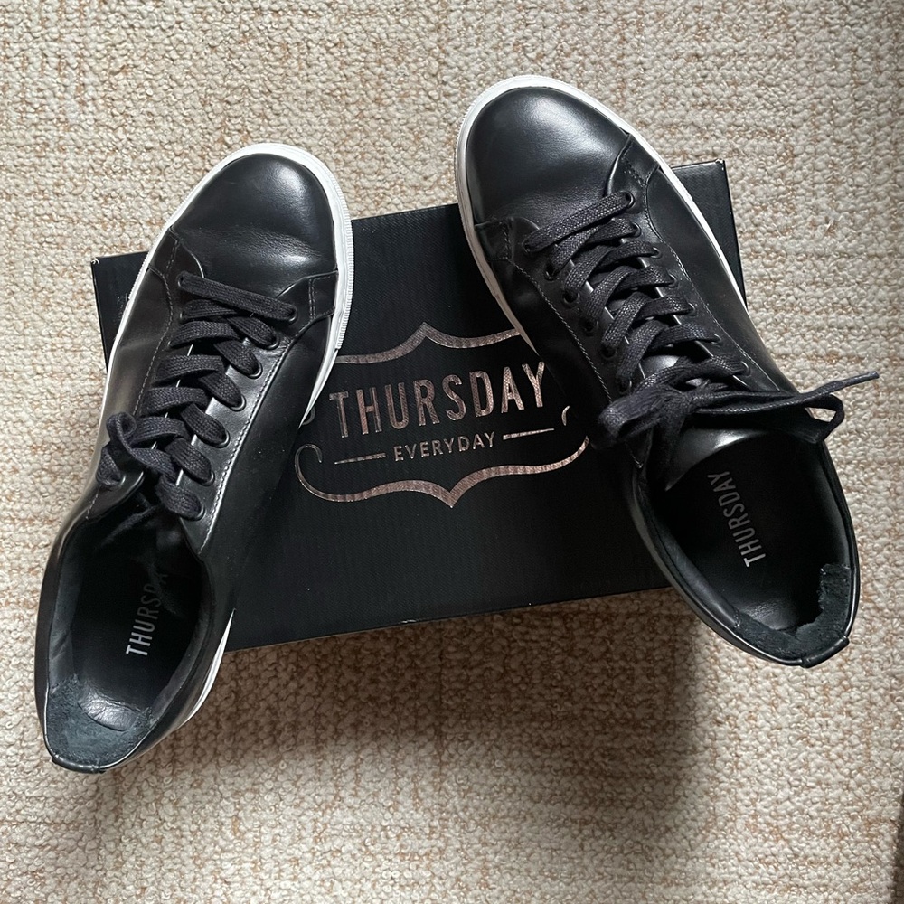 Thursday Premier Low Too Black Leather Men’s Sneakers